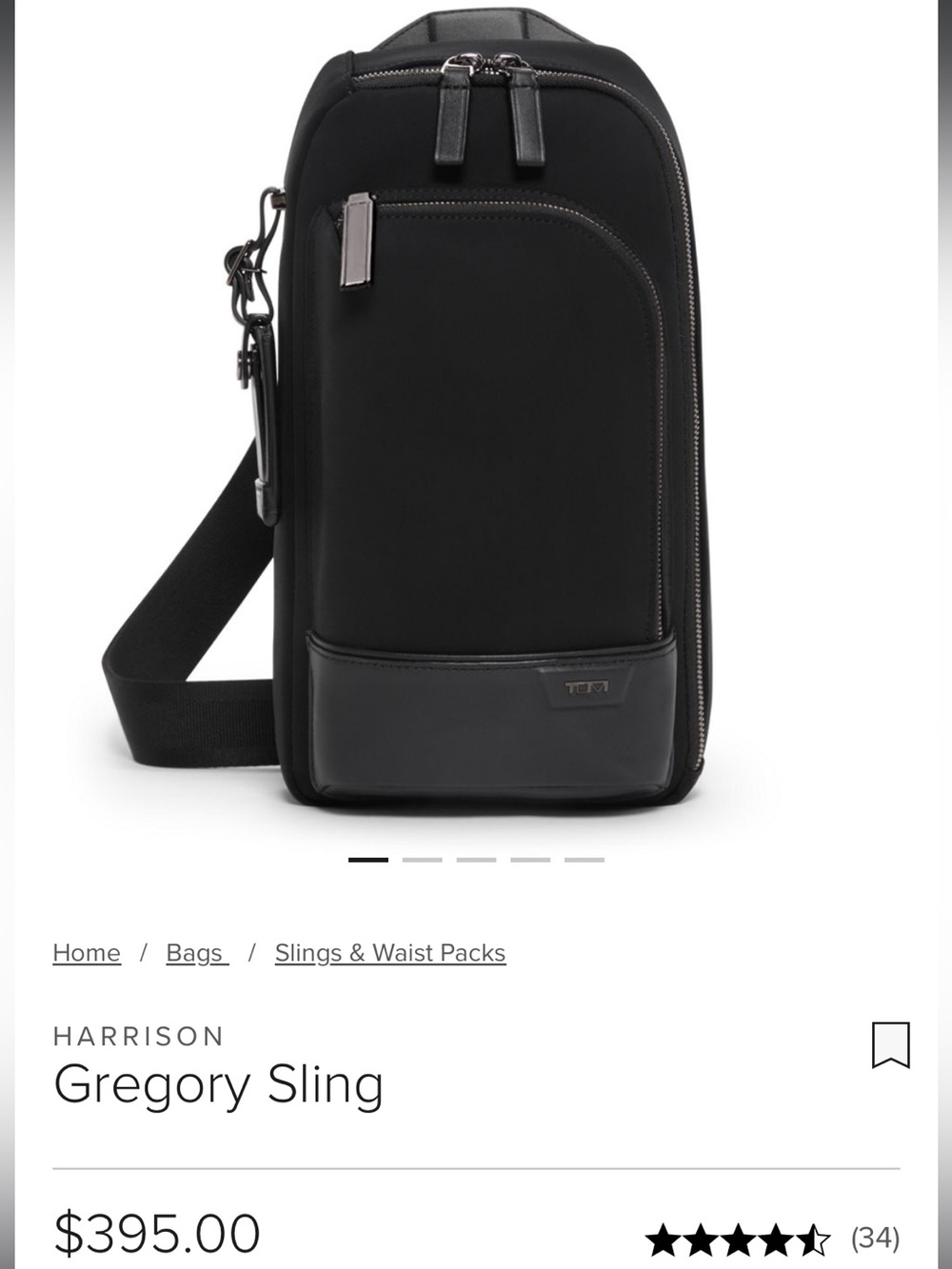 Tumi Gregory Sling Bag - Black